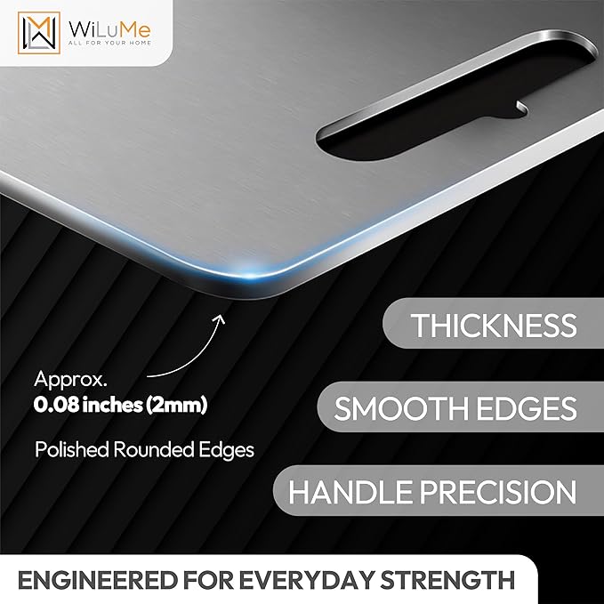 100% Pure Titanium Cutting Board-Titanium board for Kitchen,14"x9.9"x0.08"- Easy to clean, Dishwasher safe Chopping Board, Double Sided Cutting Board for Meat, Poultry, Fruit, Vegetable