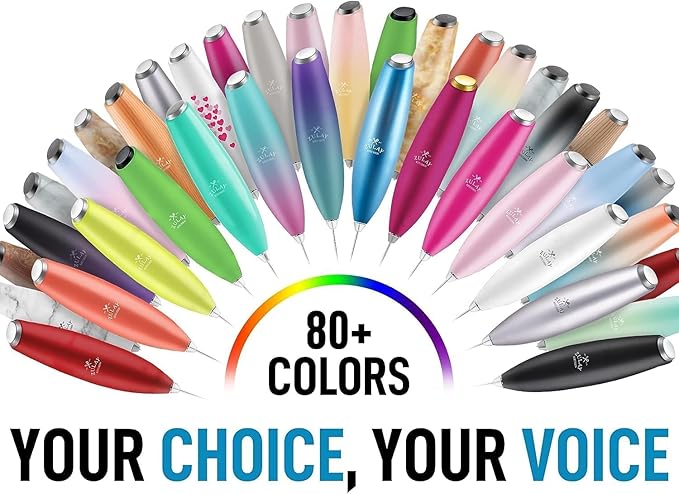 Zulay Powerful Milk Frother for Coffee with Upgraded Titanium Motor - Handheld Electric Whisk, Milk Foamer, Mini Mixer & Coffee Blender for Frappe, Latte, Matcha, No Stand - Silver