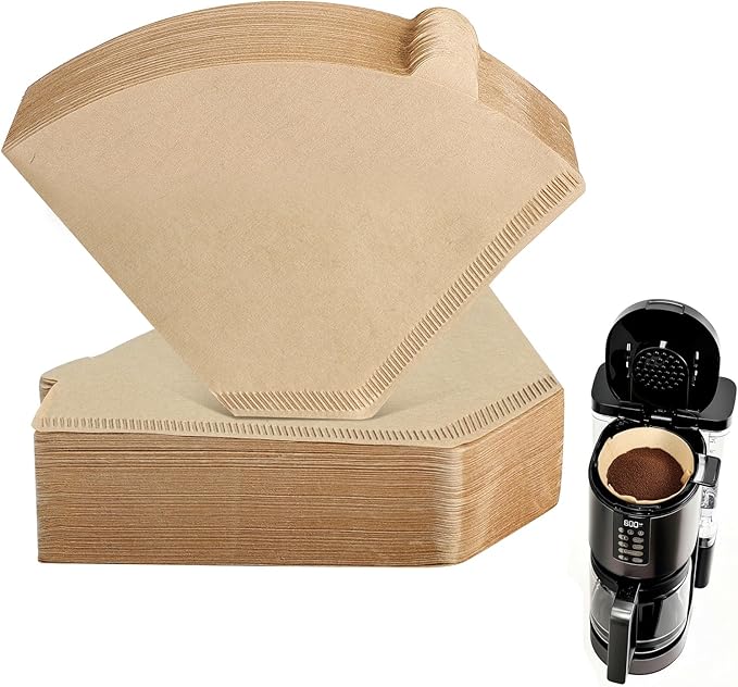 Coffee Filters, Size 04 Unbleached Cone Filters 8-12 Cup, 200 Count Disposable Natural Paper Filters, 04 Cone Filters For Pour Over and Drip Coffee Maker