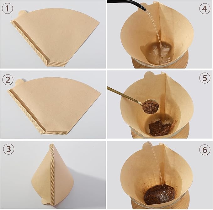 200 Count Coffee Filter #2, 2 Coffee Filters Cone Unbleached Disposable Coffee Filters 2 Cone Paper Fits for Drip and Compatible with Pour Over Coffee Maker(2-6 Cup)