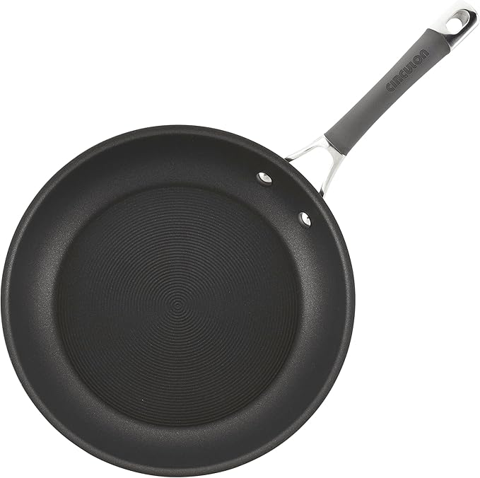 Circulon Radiance Hard Anodized Nonstick Frying / Fry Pan Set / Skillet Set - 8.5 Inch, 10 Inch, and 12.25 Inch , Gray