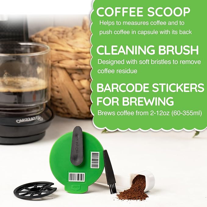 My-Cap Reusable Coffee Capsule Disc with Silicone Lid - Coffee Disc & Filter Set for Bosch Tassimo Brewer - Make Your Own Coffee Pod Discs - Reuse & Refill