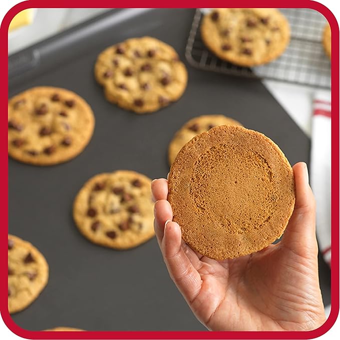 GoodCook AirPerfect 16" x 14" Nonstick Steel Insulated Cookie Sheets, No-Burn Baking Sheets with Large Handles, Set of 2, Gray