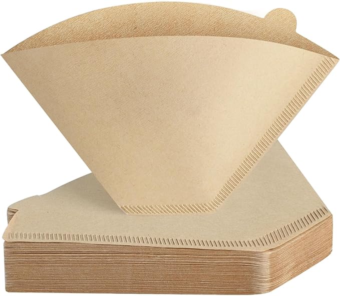 160 Count Cone Coffee Filters #4, Unbleached 04 Coffee Filters 8-12 Cup, Disposable Natural Paper Filters, No.4 Cone Filters For Ninja, Pour Over and Drip Coffee Maker