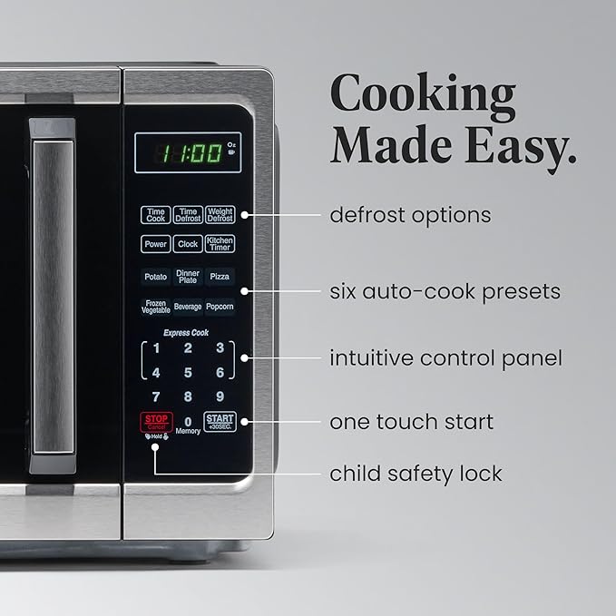 Farberware Classic FM09SS 0.9 Cu. Ft 900-Watt Microwave Oven, Stainless Steel