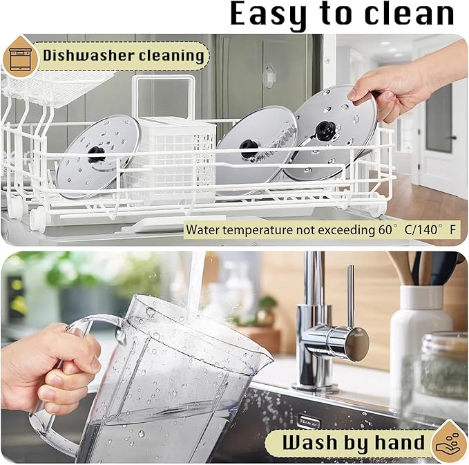 14 Cup Food Processor, French-Fry-Cutter, Blending, Mixing, Shredding, and Slicing, Meat and Vegetable Chopping, Doughing for Home Use, Mincing, and Pureeing,4 Speeds, Large Feed Chute,600W