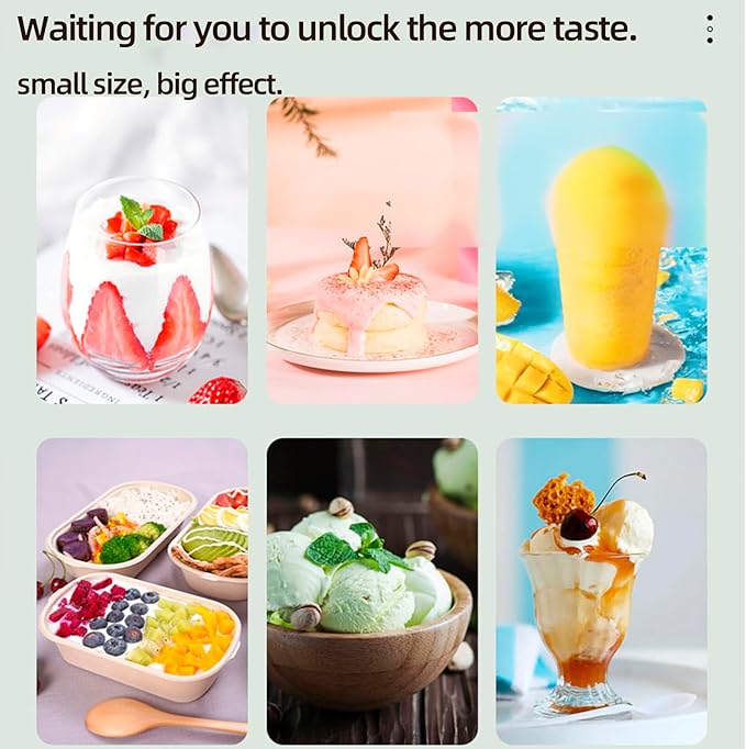 Smart Ice Cream Maker – 300ML Automatic Home Ice Cream Machine, Soft Serve & Frozen Yogurt Maker, Touch Control, Semiconductor Cooling, Overheat Protection