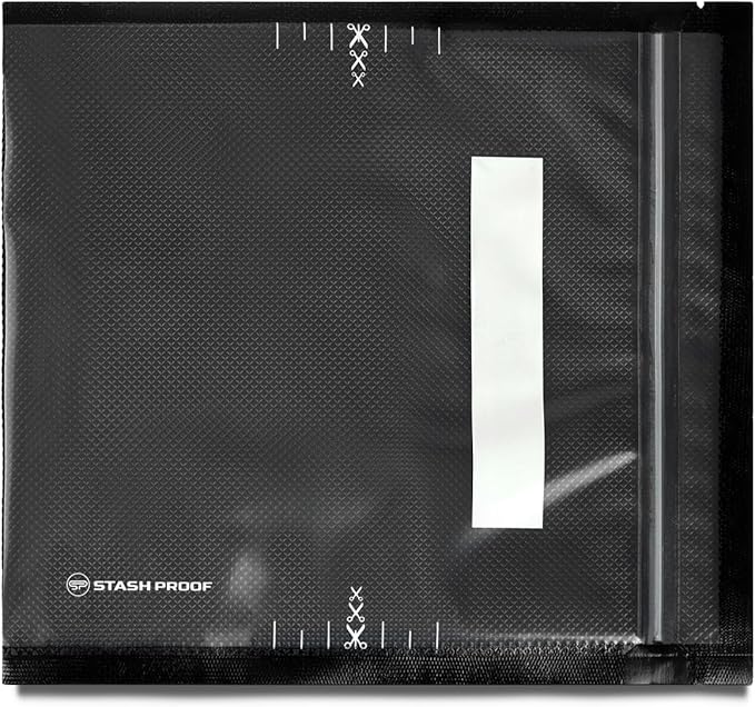 Resealable Zipper Vacuum Seal Bags 7" x 8" (100 Count) 5.5 Mil (Black and Clear) - BPA Free Commerical Grade Food Saver for Storage, Sous Vide, Cookies, Candy, Meal Prep Packaging, Candy, Sealer Bag