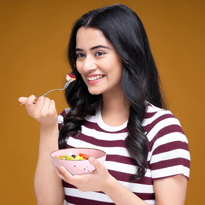 Esfour Round Porcelain Bowls - 18 Ounce - Set of 6 - Microwave, Oven, Dishwasher-Safe, Scratch Resistant, Porcelain Durable Small Dishes Bowls for Cereal, Salad, Pasta, Soup Dessert - Assorted Blossom