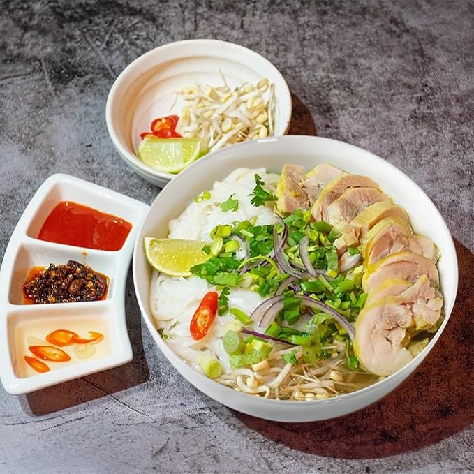 40 oz Large Soup Bowl, Pho Bowls, 7-Inch Off-White Porcelain Bowls Set of 4
