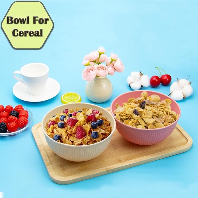 Wheat Straw Dinnerware Set, 36pcs Dishes Plates and Bowls Sets, Service for 6, Reusable Dinnerware Set Kitchen Cups Plates and Bowls Sets