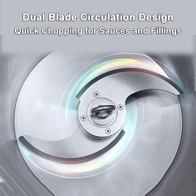 Kolice Commercial 34QT Food Processor, Stainless Steel Meat Chopper, Vegetable Cutter, Electric Food Chopper -Timer Control, Visible Transparent lid