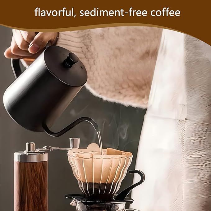 #4 Cone Coffee Filters,100 Count Disposable Coffee Paper Filters,Unbleached Cone Filters 8-12 Cup, Filters For Pour Over and Drip Coffee Maker (100, #04)