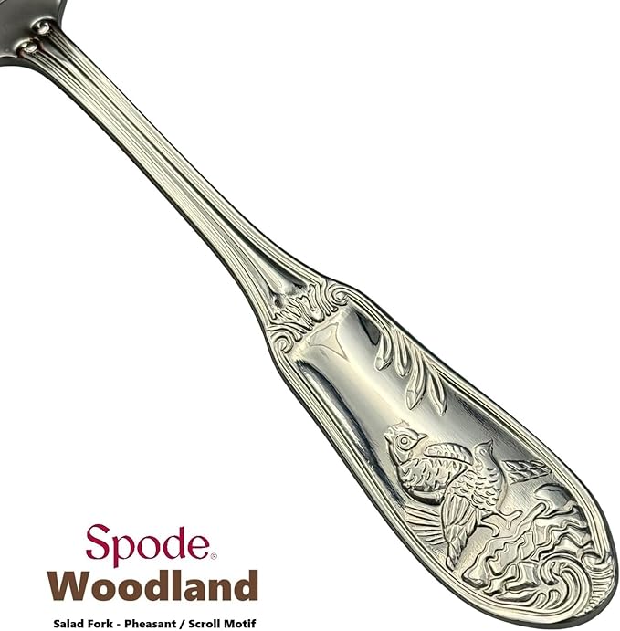Spode Woodland 18/10 Stainless Steel Salad Fork (Set of Four)