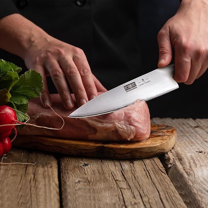 Kitchen Knife in Japanese High Carbon Steel, Professional High-Class Chef's Knife 8 inch, Non-slip Ultra Sharp Cooking Knives with Ergonomic Handle