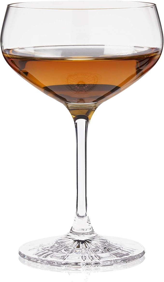 Spiegelau Prefect Coupette Cocktail Glasses, Coupe Martini Glasses, Stemmed Drinkware, European Crystal, Drinkware Glass Set of 4, 8.3 oz.