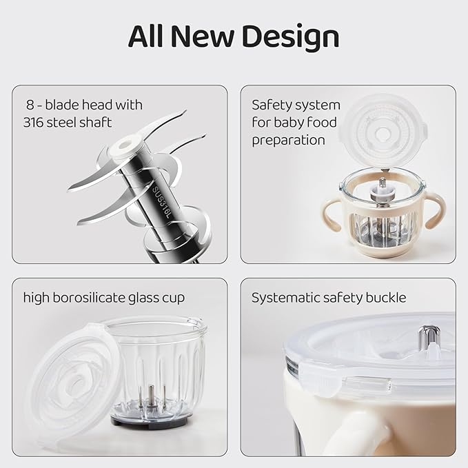 Baby Food Processor &Food Maker, A blender for vegetable fruit meat and rice paste a baby feeding tool