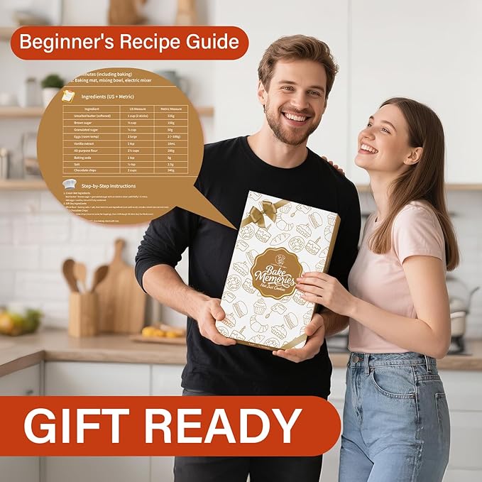 Extra Thick Silicone Baking Mat with Recipes - 26x16 inch Non Stick Pastry Mat with Measurements for Sourdough, Macarons, Bread, Pizza, Dough Rolling, Kneading, Heat Resistant to 480°F Gift for Baker