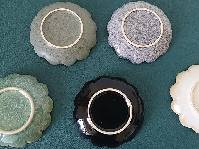 Ceramic Spoon Rest for Stove Top, Flower Cute Spoon Rest for Kitchen Counter, Cooking Spoon Holder for Kitchen Counter, Utensil Rest Spatula Rest Ladle Holder Tong Rest, 1 PC (Retro, Sea Blue)