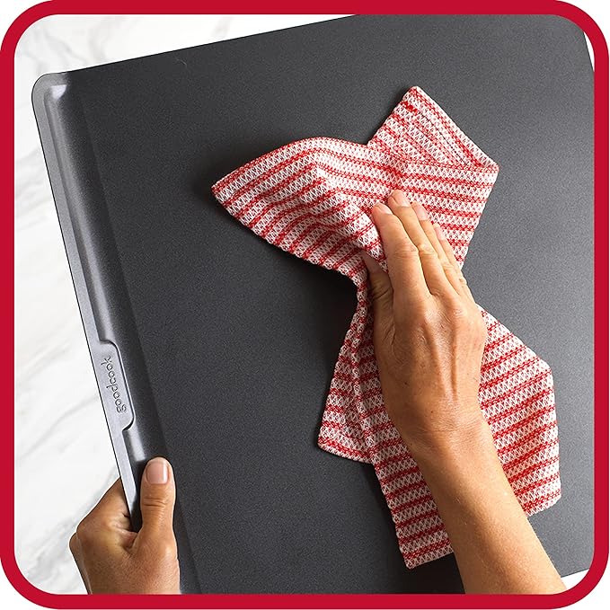 GoodCook AirPerfect 16" x 14" Nonstick Steel Insulated Cookie Sheets, No-Burn Baking Sheets with Large Handles, Set of 2, Gray
