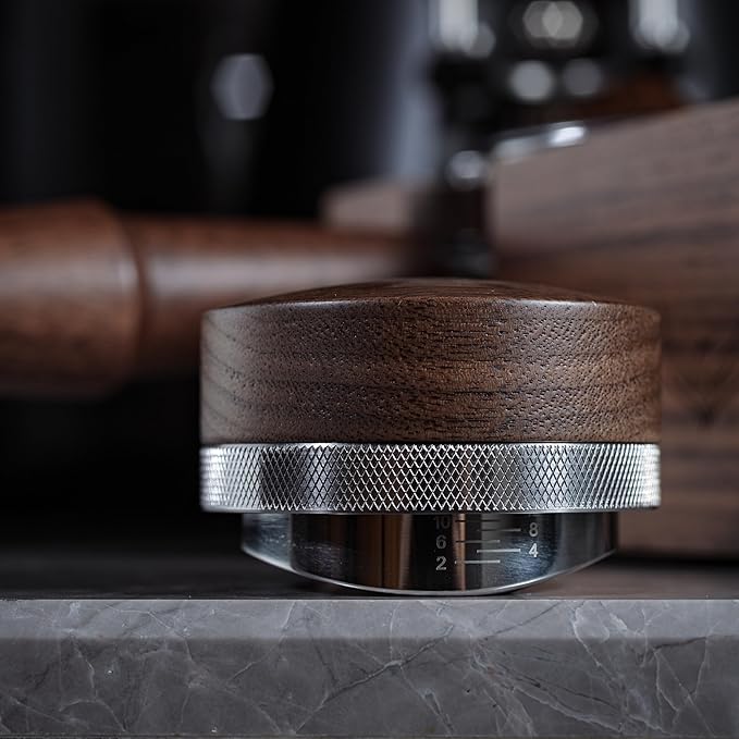 58mm Rocket Accessories Kit – E61 Bottomless Portafilter, Espresso Tamper, Distributor, Tamping Station, Puck Screen & Funnel Premium Walnut Espresso Tools Barista Kit