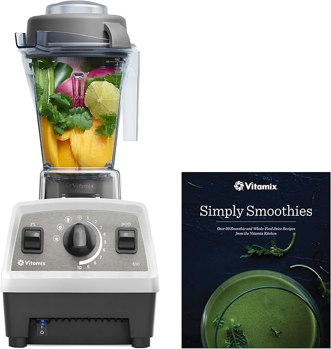 Vitamix Propel 510 Blender with Simply Smoothies Cookbook, 3 Preset Blending Programs, Professional-Grade, 48-oz Container, White