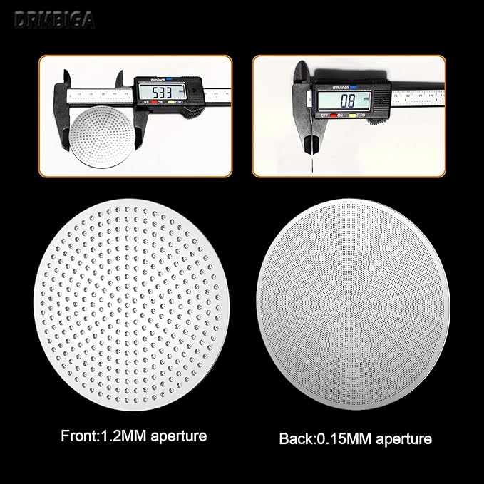 53.3mm Espresso Puck Screen 2 Pack - 3rd Generation Dual-Layer Coffee Filter Screen, 0.8mm Thick with 0.15mm Fine Mesh, Reusable Stainless Steel Espresso Filter for 54mm Portafilter Baskets