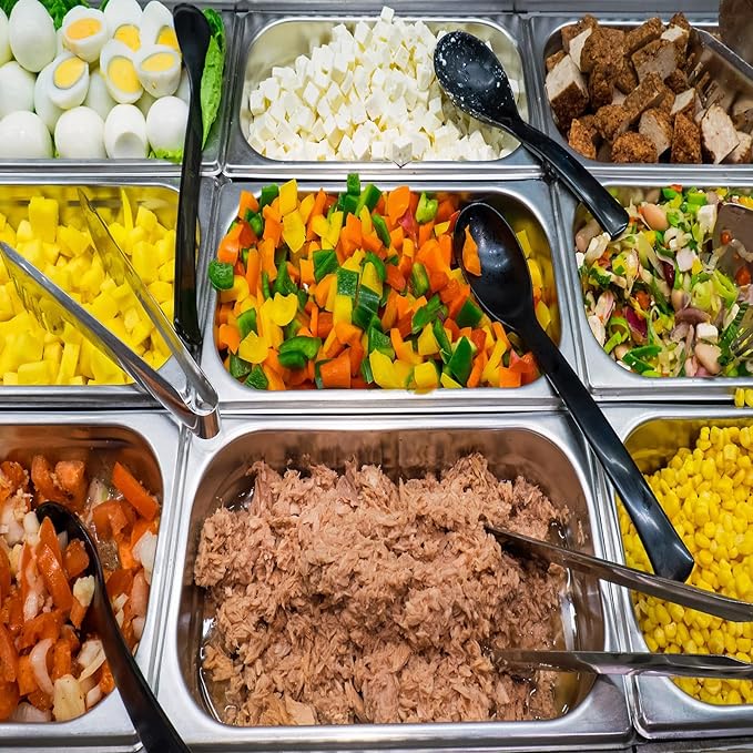 Mifoci 4 Pack Stainless Steam Hotel Pan with Lid, 1/2 Size x 6 Inch Deep, Reusable Anti Rust Steam Pan for Home, Party, Restaurant, Hotel, Buffet