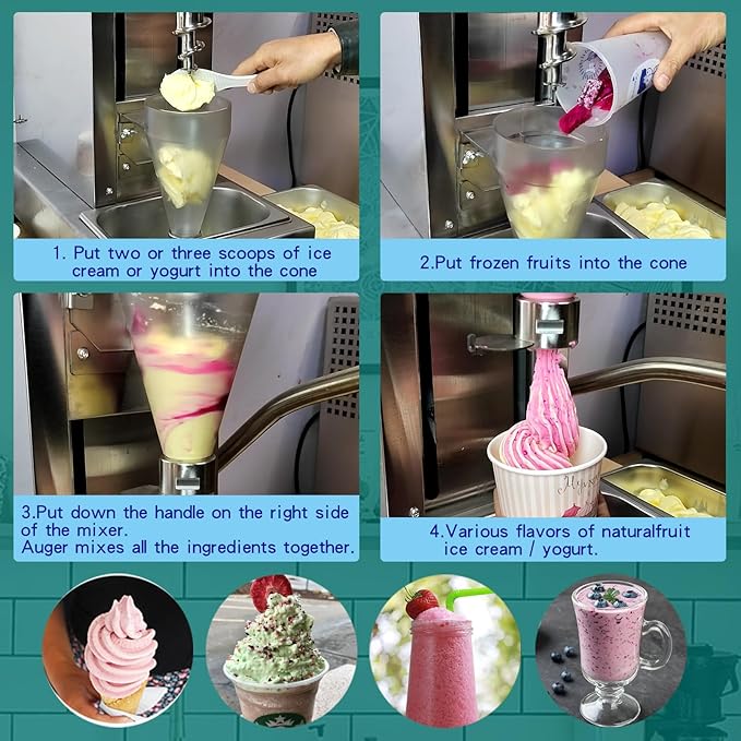 Kolice Commercial fresh fruit frozen yogurt blending machine,yogurt milkshake ice cream mixing machine, gelato ice cream blending machine, frozen yogurt blender machine for kitchen equipment
