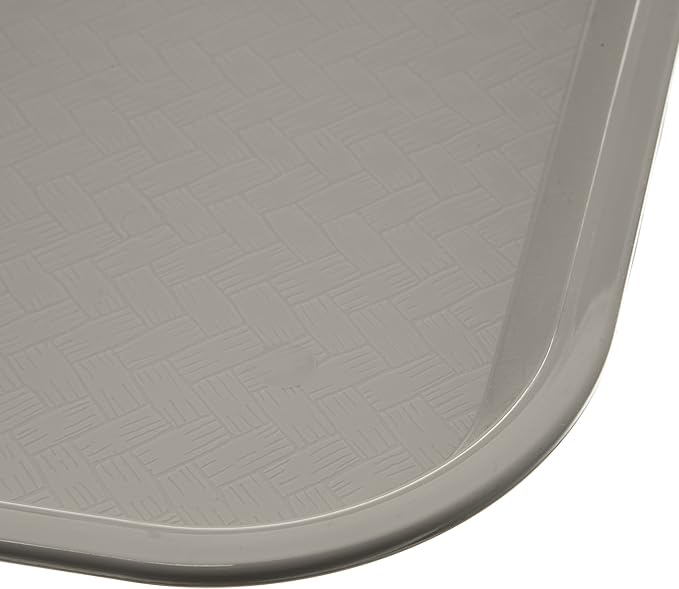 Carlisle FoodService Products Cafe Plastic Fast Food Tray, 14" x 18", Gray, (Pack of 12)