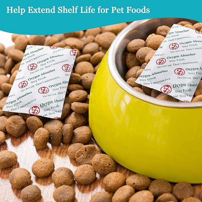 VacYaYa 1000CC(20-Pack) Food Grade Oxygen Absorbers Packets for Home Made Jerky and Long Term Food Storage, Stored in Vacuum Bag and 3 times Oxygen Absorption Capacity