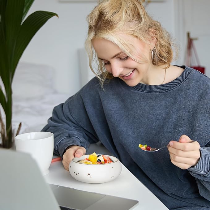 Small Hand Craft Dessert Bowls - 12oz, Set of 6 - Microwave, Oven, Dishwasher Safe, Ice Cream, Soup, Snacks, Rice, Cereal, Chili, Side Dishes Dips, Ideal Gift - Classic Assorted Colors