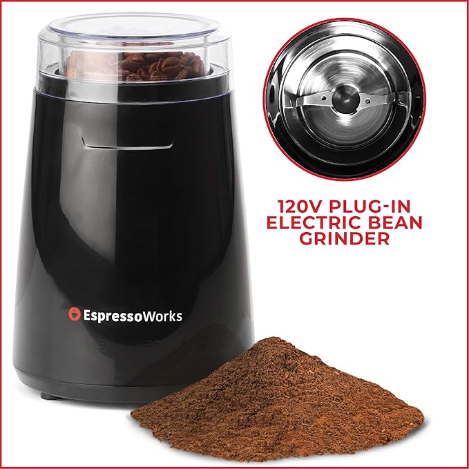 EspressoWorks 19-Bar Espresso, Latte and Cappuccino Maker 10-Piece Set - Brew Cappuccino and Latte with One Button - Espresso Machine with Milk Steamer 1250W - Coffee Gifts (Rose Gold)