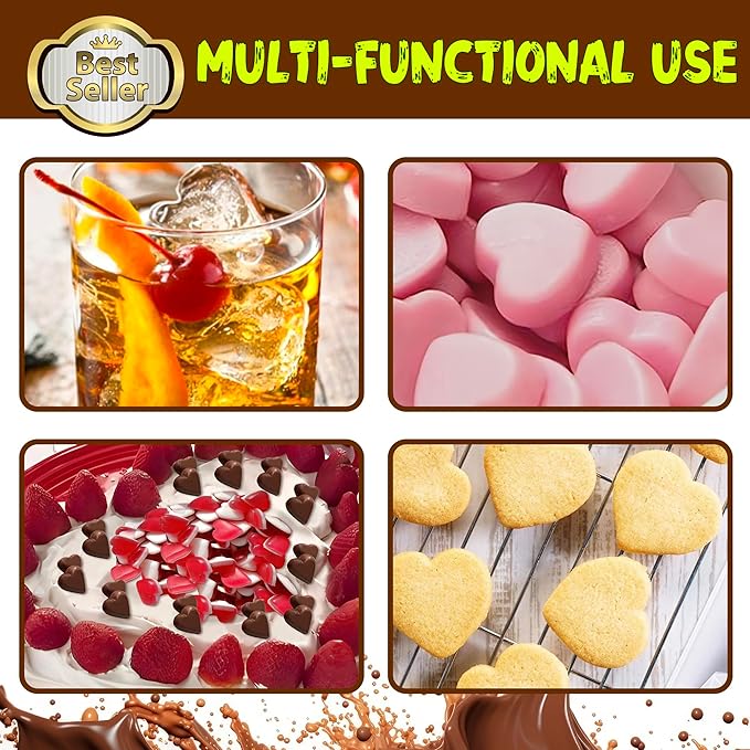 Silicone Mini Heart Molds,Ice Cube Heart Molds Gummy Heart Molds Mini Heart Shape Mold for Baking Silicone Molds for Candy Chocolate Soap Jelly Cake Heart Ice Tray - 4 Pack - Pink