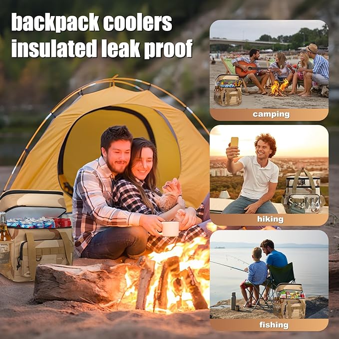Backpack Coolers Insulated Leak Proof, 36 Cans Large Cooler Backpack Insulated Waterproof. Soft Cooler Bag for Beach Travel Outdoor Camping Picnic