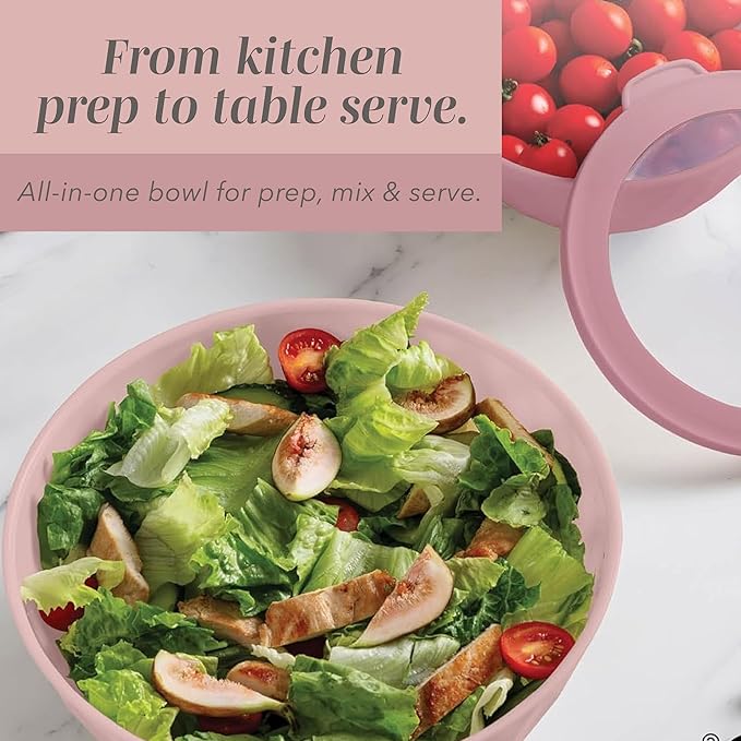 COOK WITH COLOR Mixing Bowls with Lids - 12 Piece Plastic Nesting Bowls Set includes 6 Prep Bowls and 6 Lids, Diamond Design - Microwave Safe (Mint)