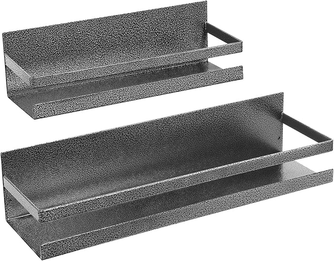 Uten Large Spice Rack for Refrigerator, 2 Pack Strong Magnetic Shelves, Moveable Fridge Organizer for Kitchen Holding Spices, Jars