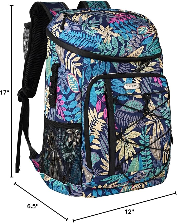 Backpack Coolers Insulated Leak Proof 30 Cans, Soft Sided Insulated Cooler Bags Ice Chest Backpack for Beach Travel Camping, with Reusable Ice Packs