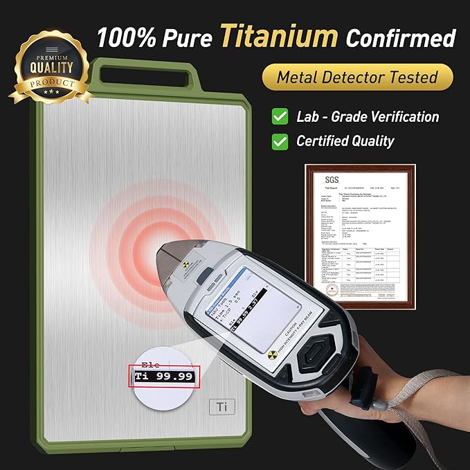 2 Packs Pure Titanium Cutting Boards for Kitchen Chopping Board Butcher Block 2 in 1 Titanium PP Great Grandma Christmas Xmas Birthday Gifts Ideas Grandmother Gigi Granny Nana Glamma