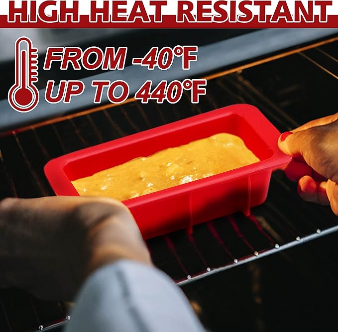 Anaeat Mini Reusable Silicone Bread Pan Set of 3, Non-Stick and Flexible, Safe and Environment Friendly, Multi-Purpose, Easy to Use and Clean, Brand Quality Guarantee