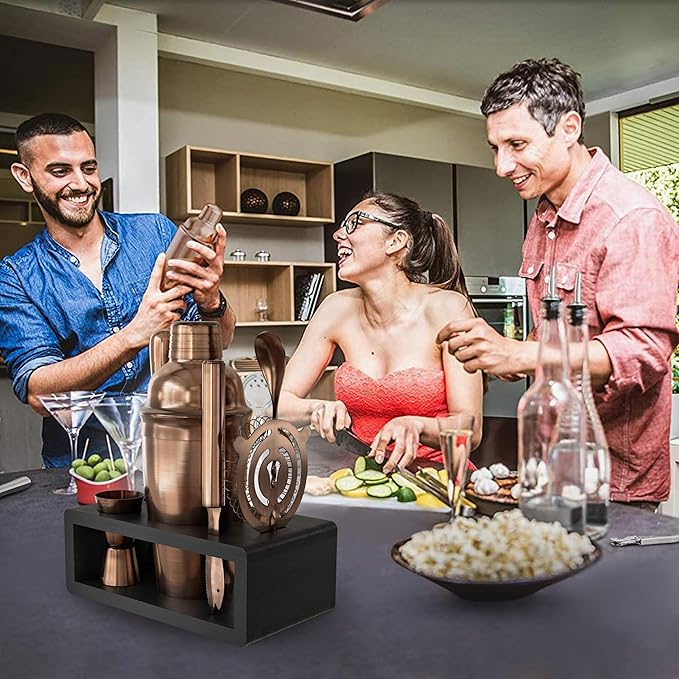 Highball & Chaser Cocktail Shaker Set: Bartender Kit for Home Bar Mixology Cocktail Bar Set Plus E-Book with 30 Recipes