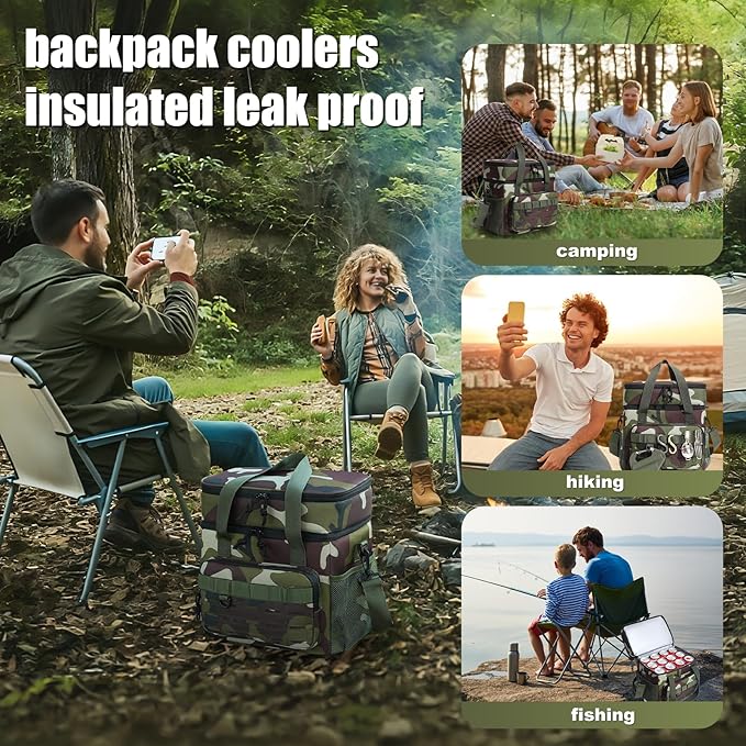 Backpack Coolers Insulated Leak Proof, 36 Cans Large Cooler Backpack Insulated Waterproof. Soft Cooler Bag for Beach Travel Outdoor Camping Picnic