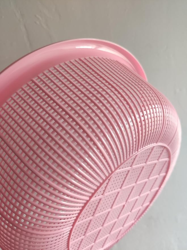 4 pcs Plastic Wash Basket Round Perforated Colander Wash Vegetables and Fruits Drain Cooked Pasta Kitchen Essentials Food Strainer Basket Strainer Kitchen Blue pink green red