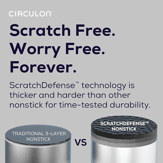 Circulon A1 Series with ScratchDefense Technology Nonstick Induction Frying Pan/Skillet, 12 Inch, Graphite
