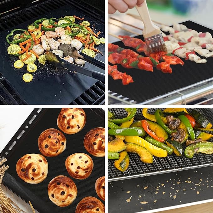 WMKGG 4 PCS Toaster Oven Liner for Ninja Flip Toaster Oven, Air Fryer Liners, Non-Stick Reusable, Airfryer Accessories 12"x12"