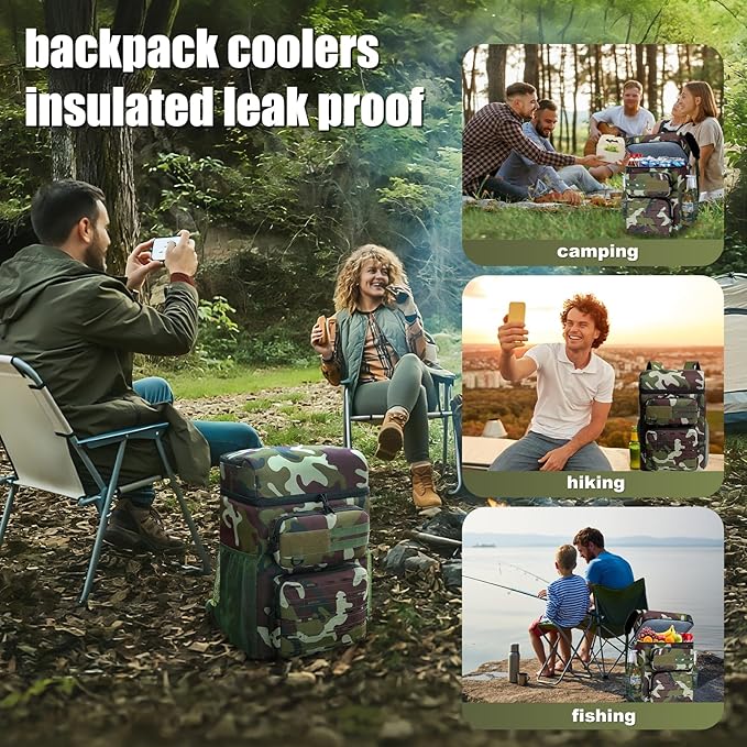 Backpack Coolers Insulated Leak Proof, 36 Cans Large Cooler Backpack Insulated Waterproof. Soft Cooler Bag for Beach Travel Outdoor Camping Picnic