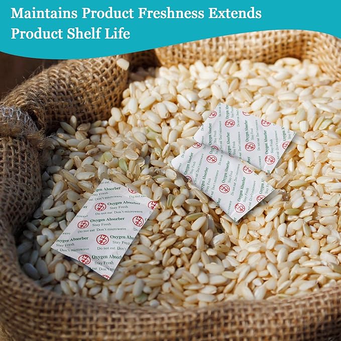 VacYaYa 1000CC(20-Pack) Food Grade Oxygen Absorbers Packets for Home Made Jerky and Long Term Food Storage, Stored in Vacuum Bag and 3 times Oxygen Absorption Capacity