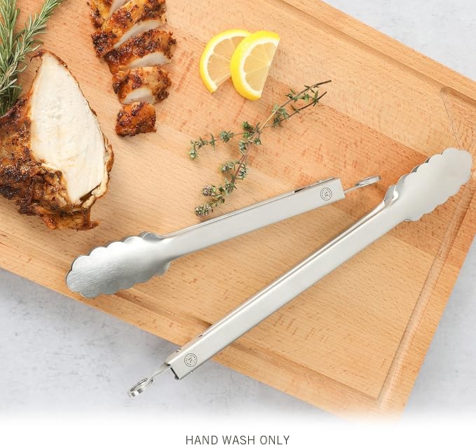 Martha Stewart Richburn 2pc (12" & 9") Tongs Set - Stainless Steel (Pack of 4)