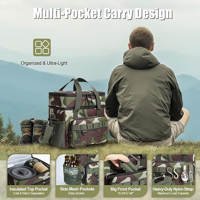 Backpack Coolers Insulated Leak Proof, 36 Cans Large Cooler Backpack Insulated Waterproof. Soft Cooler Bag for Beach Travel Outdoor Camping Picnic