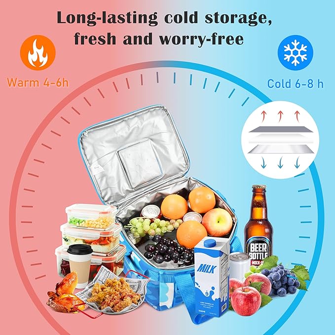 Tirrinia Large Insulated Cooler Bag - Outdoor Leakproof Cooler Box for Women & Men - Portable Freezer Bag with Adjustable Shoulder Strap for Camping, Picnic, Golf, Beach